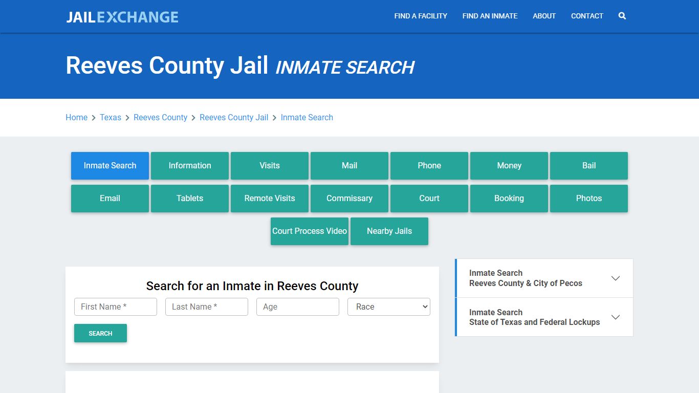 Reeves County Jail, TX Inmate Search: Roster & Mugshots