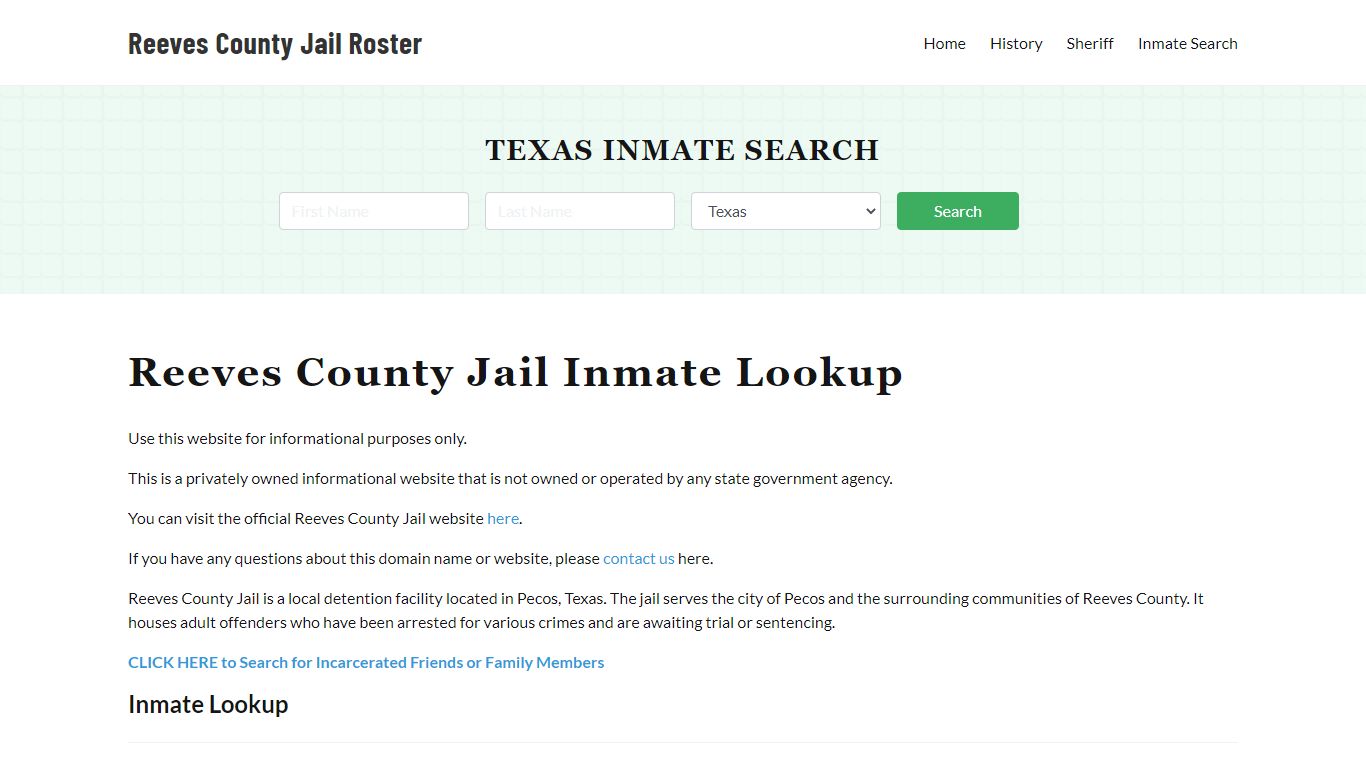 Reeves County Jail Roster Lookup, TX, Inmate Search