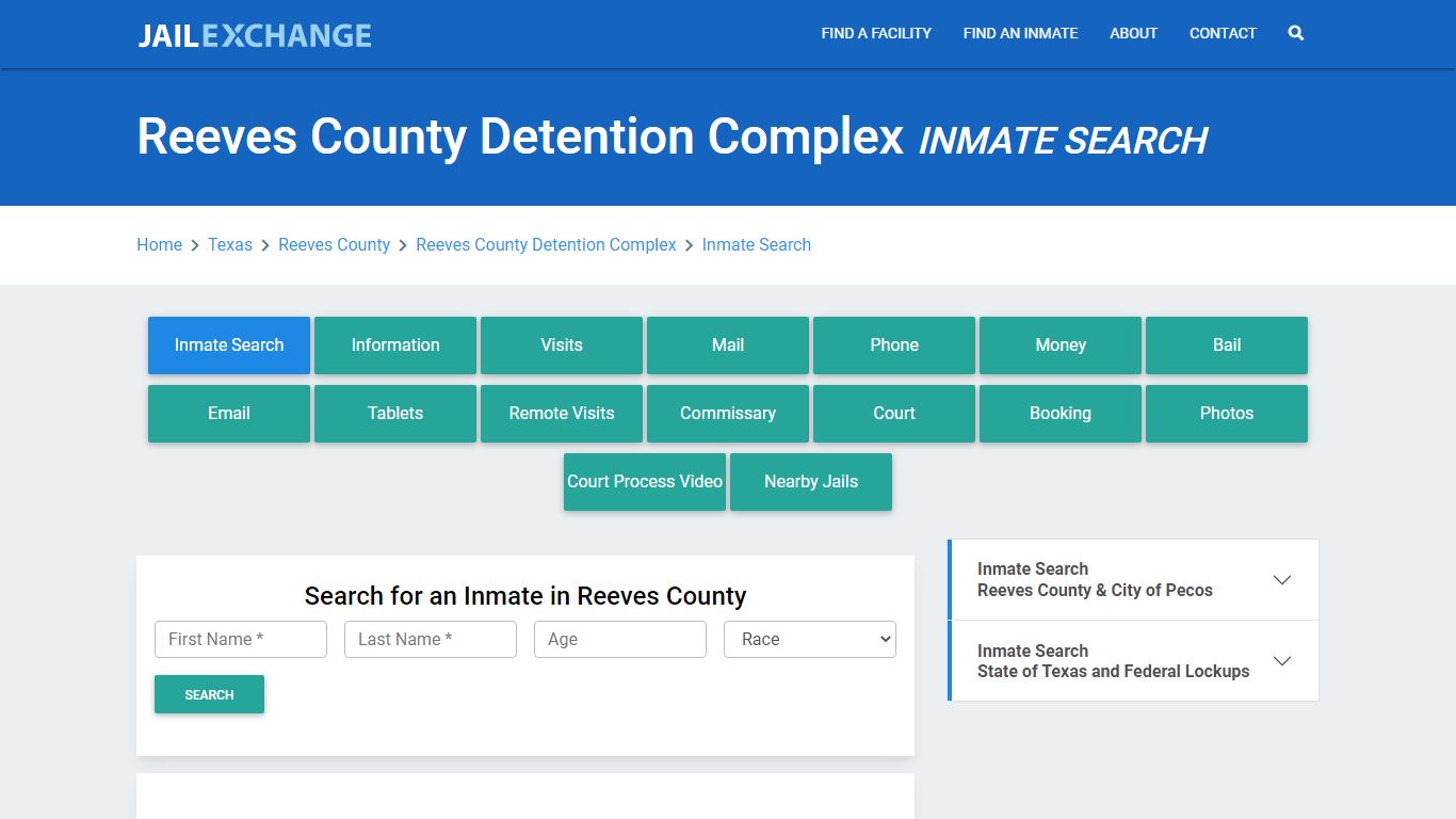 Reeves County Detention Complex Inmate Search - Jail Exchange